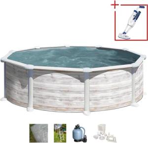 Gre Rundpool "Groenlandia inkl. Zubehör", (Set, 5 tlg.), Höhe: 132 cm, in versch. Größen erhältlich