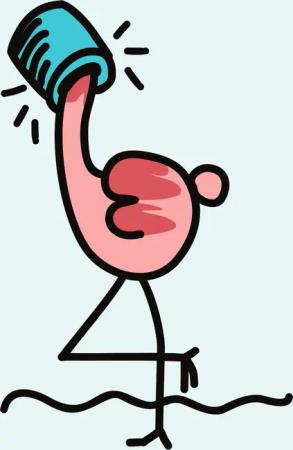 queence Leinwandbild "Flamingo", Kunst-Vogelbilder-Motivationsbilder, Premium-Leinwandstoff, Handarbeit aus Deutschland