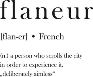 queence Acrylglasbild "flaneur", Schwarz-Weiß-Sprüche-Sprüche & Texte-Schriftzug, Fine Art-Print in Galeriequalität