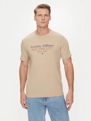 Tommy Hilfiger T-Shirt Center Stack MW0MW38621 Beige Regular Fit