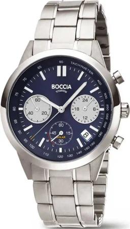 Boccia 3737-02 Herrenuhr Titanium Chronograph 41mm 5ATM