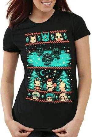 style3 T-Shirt Fantasy Pixel Christmas Sweater final ugly pulli weihnachtspullover