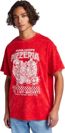Puma Tmnt Tee I Herren T-Shirts - Rot - Größe: L - Baumwoll-Jersey - Foot Locker