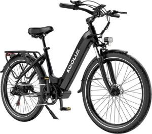 KOOLUX E-Bike Elektrofahrrad für Damen/Herren Reichweite 65-80 km elektro-cityrad, 250W hochwertiger bürstenloser Heckmotor, 26" Elektrofahrrad 7-Gang Shimano 48V13,5AH Herausnehmbare Batterie