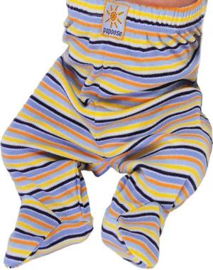 BABY-LAMA Schlupfhose Baby Hose mit Füßchen gestreift Erstlingshose für Neugeborene aus reiner Baumwolle, 44 50 56