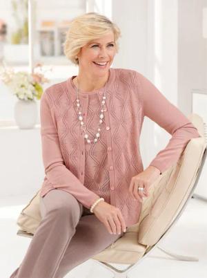 Ajourstrickjacke