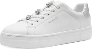 Tamaris Plateausneaker, Freizeitschuh, Halbschuh, Schnürschuh mit Schmucksteinen verziert