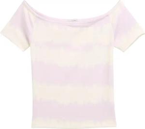 TOM TAILOR Mädchen Ripp T-Shirt im Batik-Look, lila, Farbverlauf, Gr. 164