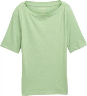 TOM TAILOR Damen T-Shirt mit U-Boot-Ausschnitt, grün, Uni, Gr. XXL
