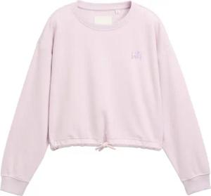TOM TAILOR Mädchen Cropped Sweatshirt mit Print, lila, Uni, Gr. 176