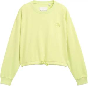 TOM TAILOR Mädchen Cropped Sweatshirt mit Print, grün, Uni, Gr. 128