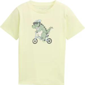 TOM TAILOR Jungen T-Shirt mit Print, grün, Uni, Gr. 116/122