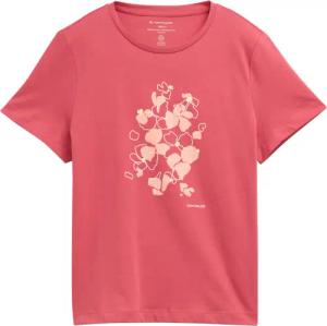 TOM TAILOR Damen T-Shirt mit Print, rot, Uni, Gr. XXL