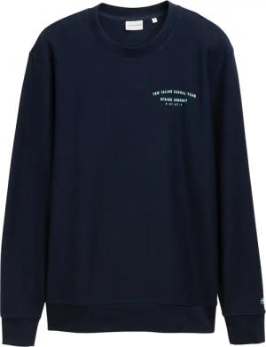 TOM TAILOR Herren Sweatshirt aus Baumwolle, blau, Uni, Gr. L