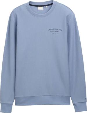 TOM TAILOR Herren Sweatshirt aus Baumwolle, blau, Uni, Gr. S