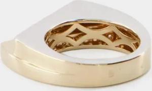 Rainbow K Ring - Handcuff Double Ring - Yellow - 9K Gold - Gr. 46 - in Gold - für Damen