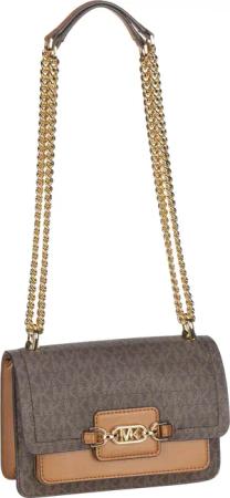 Michael Kors Heather XS Xbody MK Signature in Braun (2.3 Liter), Schultertasche