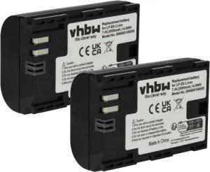 vhbw passend für Canon EOS 80D, R5, R6, 7D Mark II, R6 Mark II, 70D, 90D, Kamera-Akku Li-Ion 2000 mAh