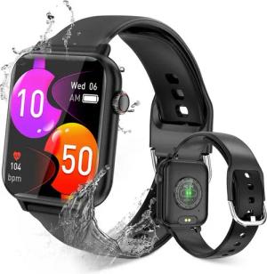 BRAIDOL Smartwatch Damen Herren, Fitness Tracker Uhr mit Anruffunktion Smartwatch (5 cm/1.96 Zoll Full-Touch Zoll) IP67 Wasserdicht Fitness Uhr,Frauengesundheit,Fitness Tracker mit Schrittzähler, Always-on-Screen-Funktion, Sportuhren mit Herzfrequenzmessu