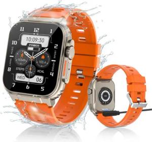 BRAIDOL Smartwatch,Fitness Tracker uhr für Damen Herren mit Telefonfunktion Smartwatch (5 cm/1,96" extra großem HD-Touchscreen Zoll) 600mAh Großbatterie,IP68 Wasserdicht Fitness Uhr, Fitness Tracker mit Schrittzähler,Aktivitätstracker Schlafüberwachung, 1