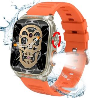 BRAIDOL Smartwatch,Fitness Tracker uhr für Damen Herren mit Telefonfunktion Smartwatch (Quadratischer 4.9 cm/1.91 Zoll -Voll-Touch-Farbdisplay HD-Touchscreen Zoll) Gesundheits-Smartwatch mit Taschenlampe,Blutsauerstoff, Blutdruckmessung,Herzfrequenz,Schla