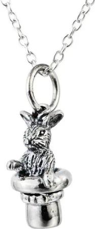 Schmuck-Elfe Kette mit Anhänger Hase im Zylinder, 925 Silber