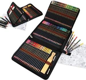 LuxusKollektion Buntstift 95er Buntstifte Set in Zipper-Federtasche, Premium Farbstifte für