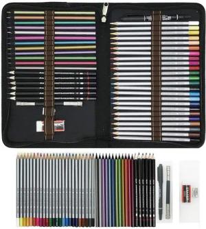 LuxusKollektion Buntstift Professionelles Buntstift Set für Zeichnen und Skizzieren 48-teilig