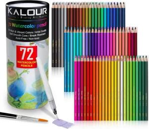 LuxusKollektion Aquarellstifte Aquarellstifte 72 Farben wasserlöslich mischbar ideal für Malbücher