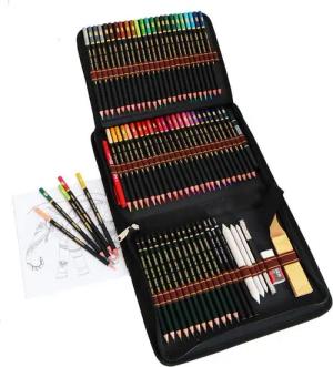 LuxusKollektion Buntstift 72-teiliges Profi Mal- und Zeichenstifte Set mit Tasche, für