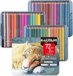 LuxusKollektion Buntstift Metallic-Buntstifte weicher Kern lebendige Farben Zeichnen Mischen