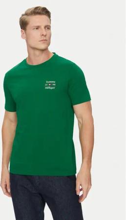 Tommy Hilfiger T-Shirt Stack MW0MW38622 Grün Regular Fit