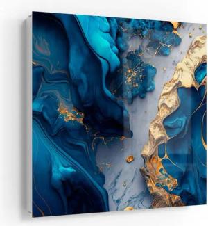 DEQORI Schlüsselkasten 'Goldene Tiefen', Glas Schlüsselbox modern magnetisch beschreibbar