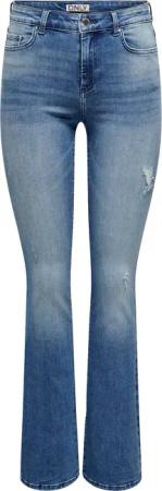 ONLY Bootcut-Jeans "ONLBLUSH MID FLARED DEST ANA671", mit Destroyed Effekt