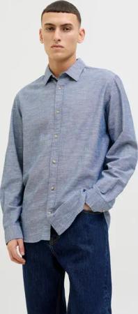 Jack & Jones Langarmhemd "JJESUMMER SHIRT LS SN", mit Hemdkragen