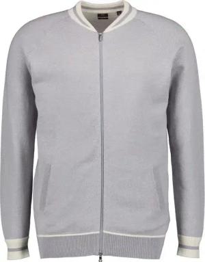 BOGGI MILANO Herren Sweatjacke grau unifarben