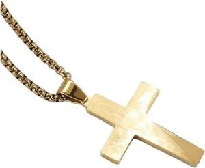 Karisma Schmuck Kreuzanhänger Edelstahl Kette Vicenza 3mm Dicke PSS509, Unisex