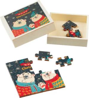 HobbyFun Dekofigur Miniatur Puzzle Weihnachten, 5,5x5,5cm