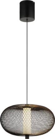 GLOBO LED-Pendelleuchte ASTARI 31270108 Opal schwarz Kunststoff Metall H/D: ca. 150x35 cm 1.0 Brennstellen