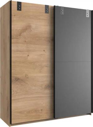 Schwebetürenschrank Liverpool Eiche Plankeneiche Nachbildung B/H/T: ca. 135x198x64 cm