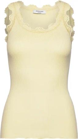 rosemunde Tanktop "Babette Silk Top", wunderschöner Vintage-Spitzenbesatz an Ausschnitt und Trägern