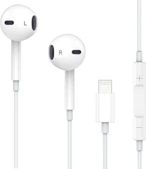 BRAIDOL Kopfhörer passt für iPhone In-Ear-Kopfhörer lightning Anschluss Stereo In-Ear-Kopfhörer (Kabelgebunden, In-Ear-Kopfhörer, Intergrierte Steuerung für Anrufe und Musik, kabelgebunden,Lightning-Ohrhörer, Stereo-Kopfhörer, für iPhone Apple Earpods)