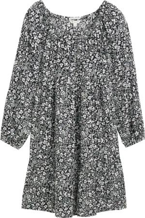 TOM TAILOR Mädchen Mini-Kleid mit Blumenmuster, weiß, Geblümt, Gr. 152