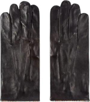 Paul Smith Handschuhe - Gants cuir Noir bord baya poignets M1A 028D AG21 7 - Gr. L - in Schwarz - für Damen