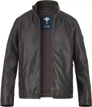 JOOP! Herren Lederjacke braun unifarben