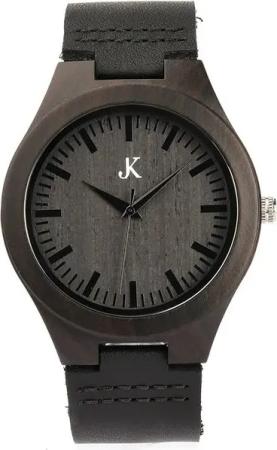Kim Johanson Quarzuhr Black Mamba, aus Holz mit Lederarmband