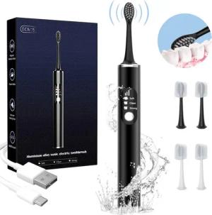 BRAIDOL Elektrische Zahnbürste Schallzahnbürste Elektrische Zahnbürste mit Schalltechnologie, Aufsteckbürsten: 4 St., zahnbürste,Schallzahnbürste für Zahnpflege, Electric toothbrush für Erwachsene 3 Putzmodi