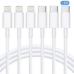 BRAIDOL USB C auf Lightning Kabel,180cm lang, 3xLadekabel passt für iPhone USB-Kabel, USB C auf Lightning, passt für iPhone 14/13/12/11 Pro Max/Pro/XR/XS/X/SE/8Plus