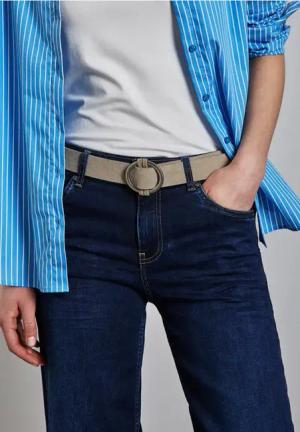 Street One Frauen Velours Gürtel in Beige, Gr: 80
