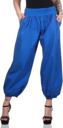 Mississhop Haremshose Damen Baumwolle Aladinhose Unifarbe Hose Sommerhose M.297
